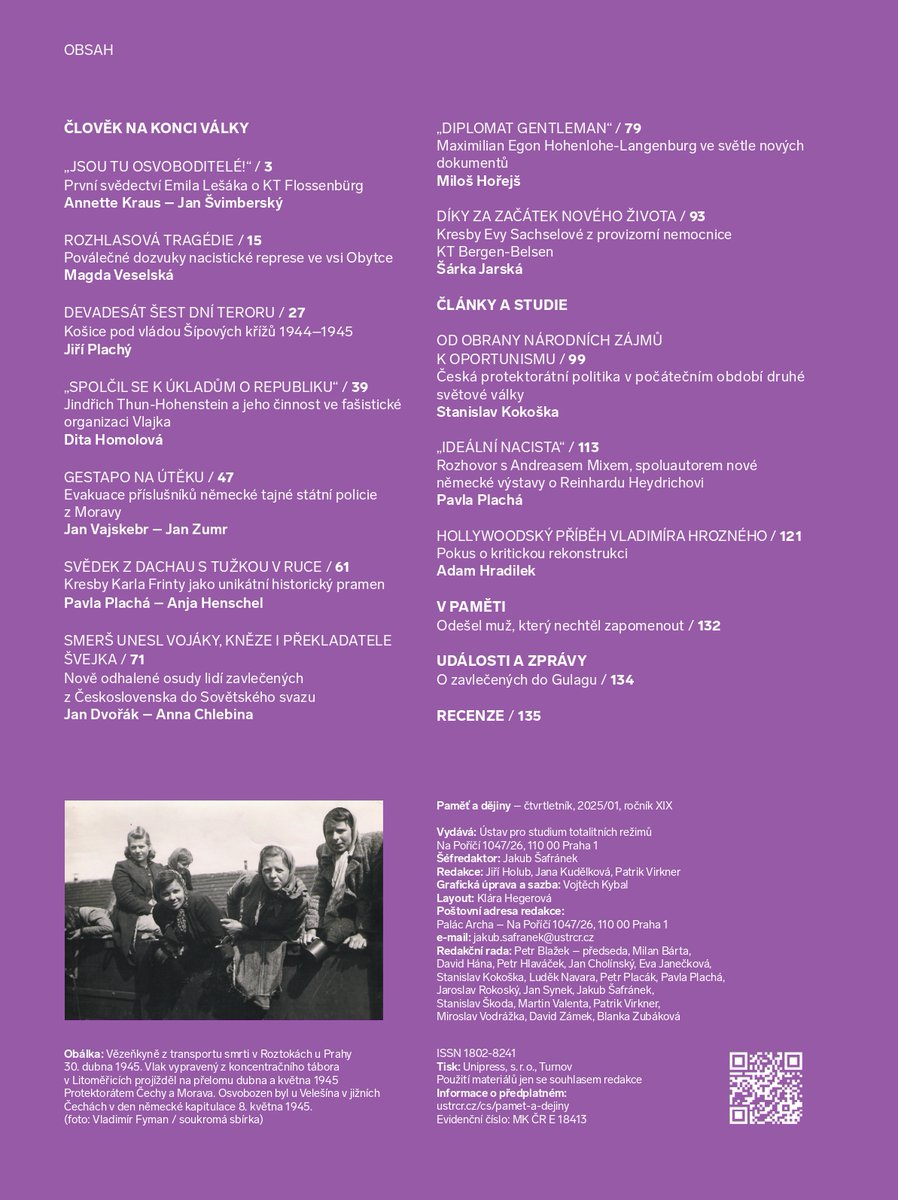 Gestapo na útěku, rozhlasová tragédie, teror v Košicích i kresby z Dachau. Tento týden vychází nové číslo Paměti a dějin a opět se s ním nebudete nudit! K pořízení jako obvykle v Kosmasu a u dalších dobrých knihkupců. Předplatné je navíc s knížkou zdarma tinyurl.com/padakce