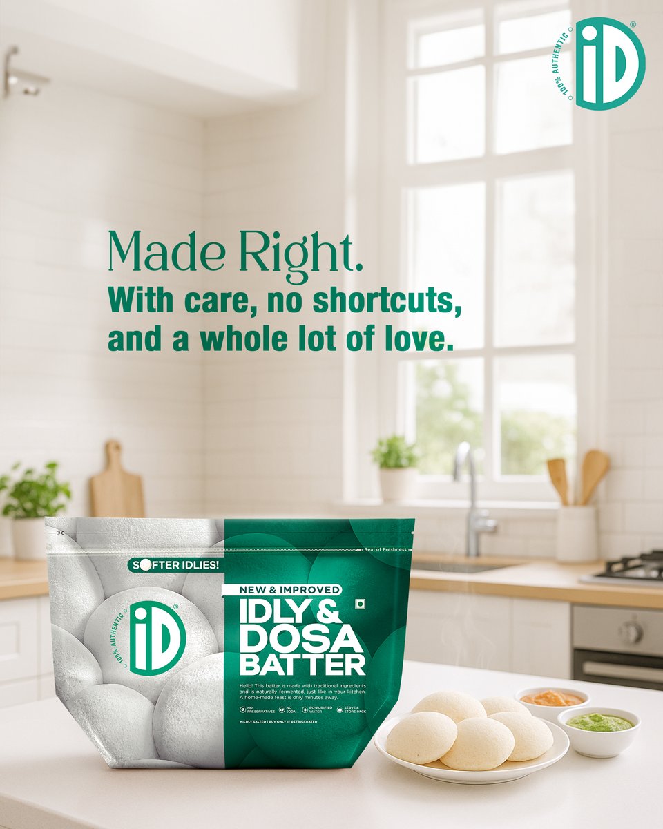 Now you know how our soft-soft, preservative-free idlies are made!
Naturally fermented and packed fresh, every time.💚

#idfreshfood #idly #preservativefree #freshlypacked #naturallyfermented #softidly