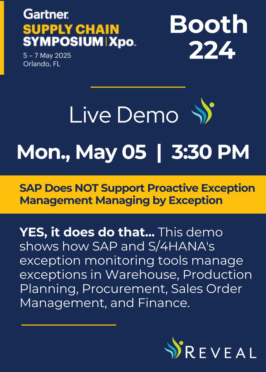These tailored demos are designed for supply chain leaders ready to maximize SAP’s potential. Engage in real discussions, see practical solutions in action, and leave with insights to drive immediate impact.
📍 Visit us at Booth 224 for a quick tour and conversation.
💡 Bring