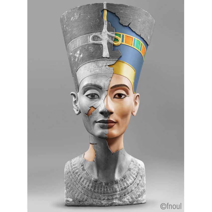 the_fnoul's tweet photo. Néfertiti reloaded | noAI | #nefertiti #néfertiti #design #musée #ancientegypt #art #archéologie #queen #Pharaon #égypte #illustration https://t.co/AtittL1gQF