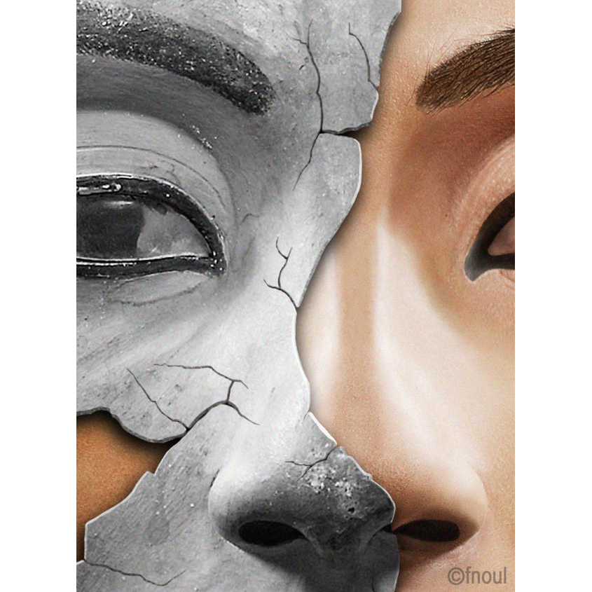 the_fnoul's tweet photo. Néfertiti reloaded | noAI | #nefertiti #néfertiti #design #musée #ancientegypt #art #archéologie #queen #Pharaon #égypte #illustration https://t.co/AtittL1gQF