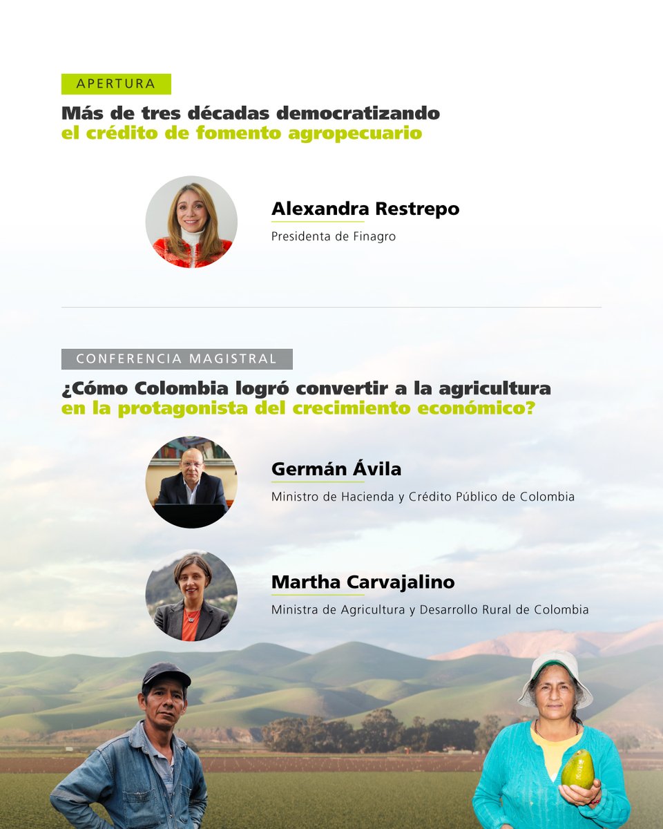 FINAGRO (@finagro) on Twitter photo #FinanzasParaElDesarrollo💰🌱| En alianza con <a href="/larepublica_co/">Diario La República</a>, realizaremos nuestro gran Foro 'Finanzas para el desarrollo: El poder de la asociatividad', en el marco de la conmemoración de nuestros 35 años brindando acceso a crédito a los productores colombianos 🌱🇨🇴👩🌾👨🌾. #FinanzasParaElDesarrollo💰🌱| En alianza con <a href="/larepublica_co/">Diario La República</a>, realizaremos nuestro gran Foro 'Finanzas para el desarrollo: El poder de la asociatividad', en el marco de la conmemoración de nuestros 35 años brindando acceso a crédito a los productores colombianos 🌱🇨🇴👩🌾👨🌾.