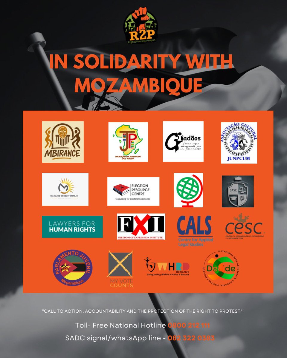 Right2Protest and partners welcome Mozambique’s Political Commitment for Inclusive Dialogue as a crucial step after the October 2024 unrest. True justice demands centering human rights violations in the path to reform. Please see our full statement below. #MozambiqueProtests