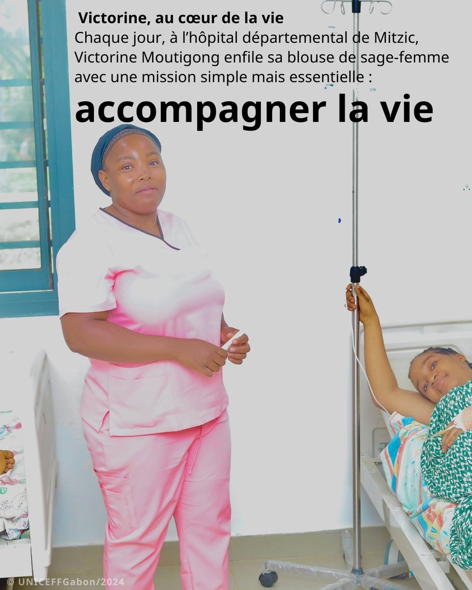 « Ma fierté, c’est d’accueillir la vie. »
À #Mitzic, Victorine Moutigong veille chaque jour sur les mamans et leurs bébés.
En cette Journée internationale des sages-femmes, découvrons son histoire inspirante.
#JournéeDesSagesFemmes #PourChaqueEnfant