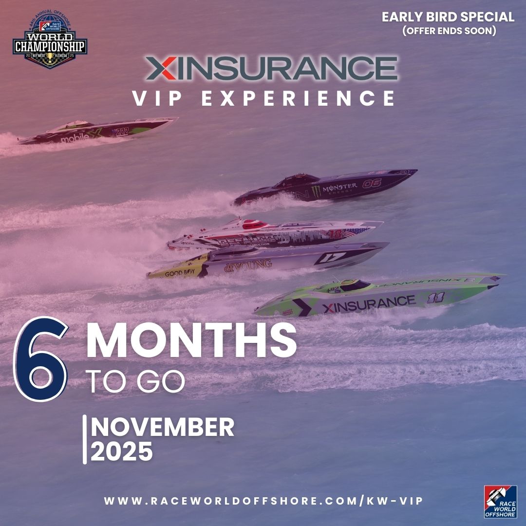 Secure your <a href="/Xinsurance/">XINSURANCE</a> VIP tickets at early bird pricing for the 2025 Key West World Championships! Enjoy exclusive access, premium views, &amp; all the race-week excitement in style! #keywest #worldchampionship #powerboat
Visit raceworldoffshore.com/kw-vip to secure your tickets today!