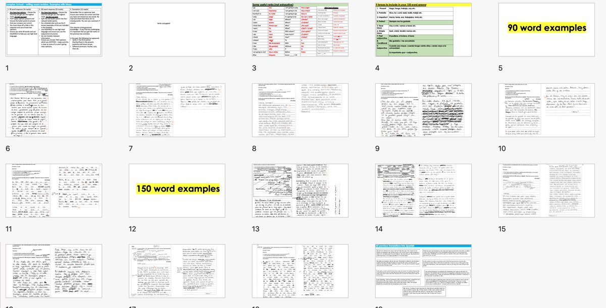 Created a writing revision booklet with examples for them to use as revision