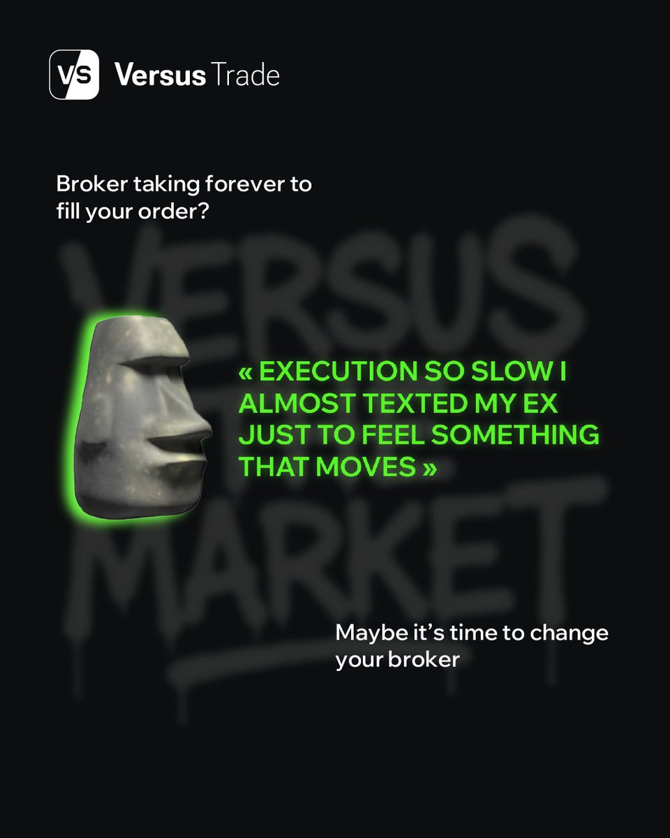 VersusTrade_'s tweet photo. If your broker ghosts you at entry — it’s not a delay, it’s a red flag.

⚡️ Versus Trade — fast fills, clean entries, no mind games.

Execution from 0.1s. Real speed. Real control.
Try it — and don’t look back. https://t.co/hmT8rMs8hT
