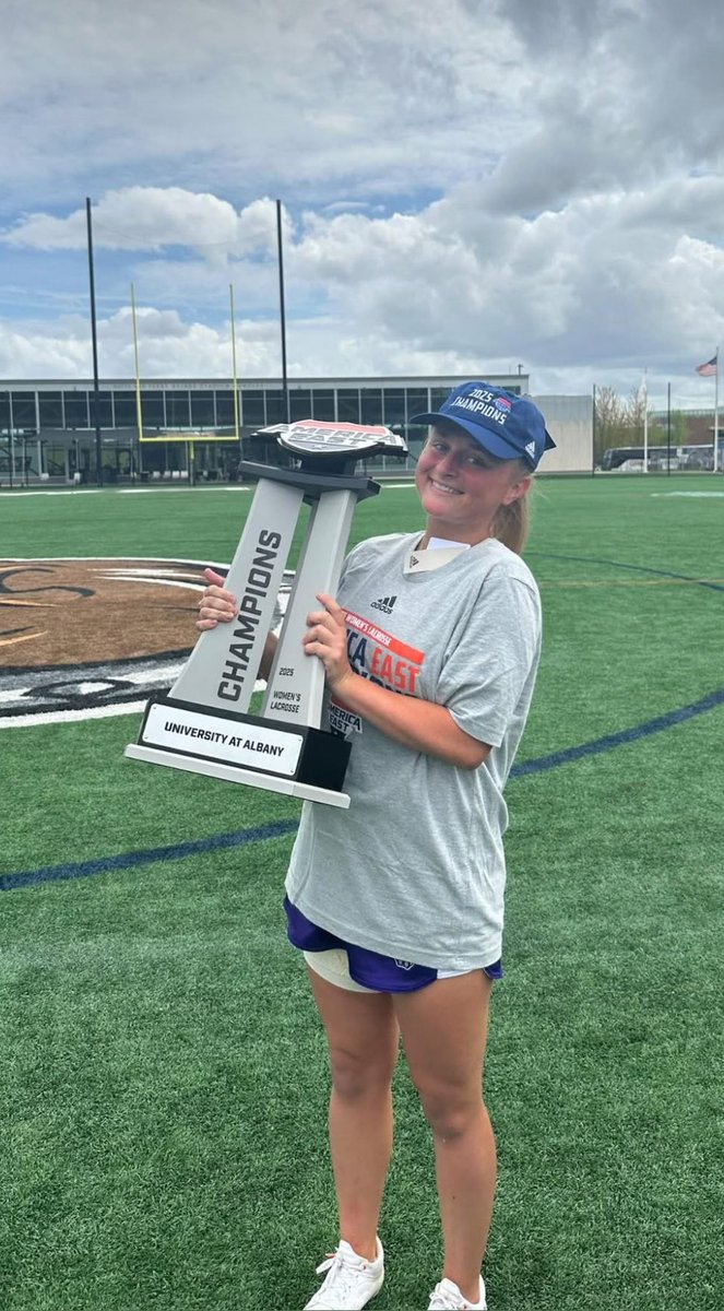 Congratulations to <a href="/kennedilandrig1/">kennedi landrigan</a> and her <a href="/UAlbanyWLax/">UAlbany Women's Lacrosse</a> teammates on winning the <a href="/AmericaEast/">America East</a> championship! <a href="/WIEagles/">Irondequoit High School Athletics</a>