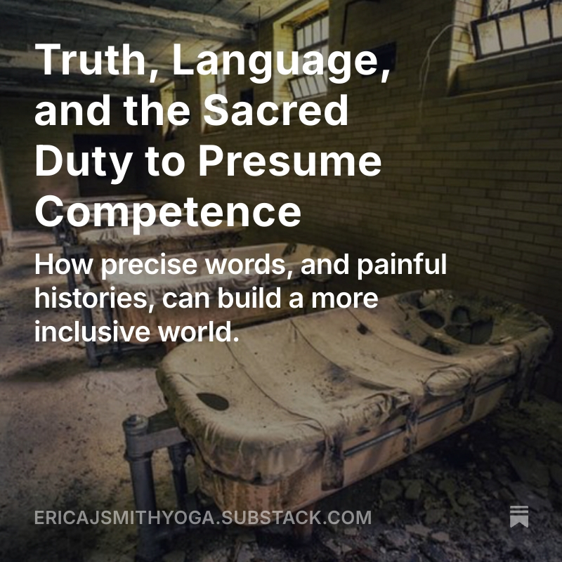 What happens when we erase the names that remind us what went wrong? Language is memory. Memory protects.

Truth, Language, and the Sacred Duty to Presume Competence  open.substack.com/pub/ericajsmit…