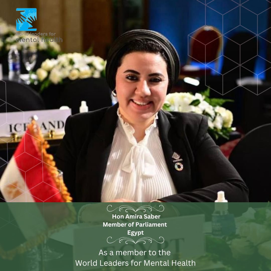 World Leaders For Mental Health (@worldleadersmh) on Twitter photo We are happy to introduce our new member on board Hon Amira Saber <a href="/amirasabersd/">Amira Saber Qandil🇪🇬</a> member of parliament from Egypt 🇪🇬.
Mental health means not letting anyone suffer in silence.
We are indeed happy to welcome you to this group honorable We are happy to introduce our new member on board Hon Amira Saber <a href="/amirasabersd/">Amira Saber Qandil🇪🇬</a> member of parliament from Egypt 🇪🇬.
Mental health means not letting anyone suffer in silence.
We are indeed happy to welcome you to this group honorable