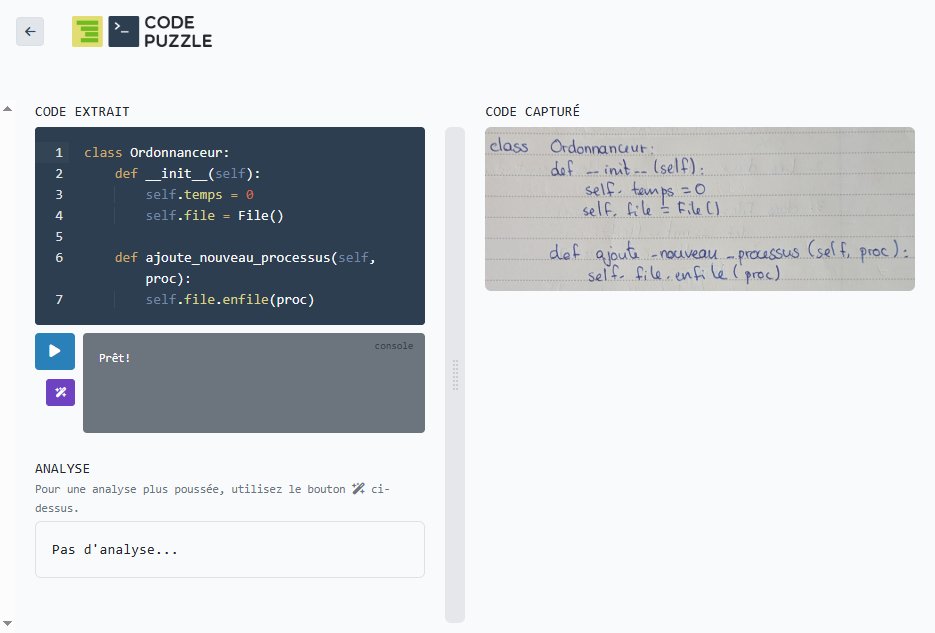 Code #Python: du papier à l'éditeur pour exécution et correction.
➡️ codepuzzle.io/ocr

#NSI #SNT #IA