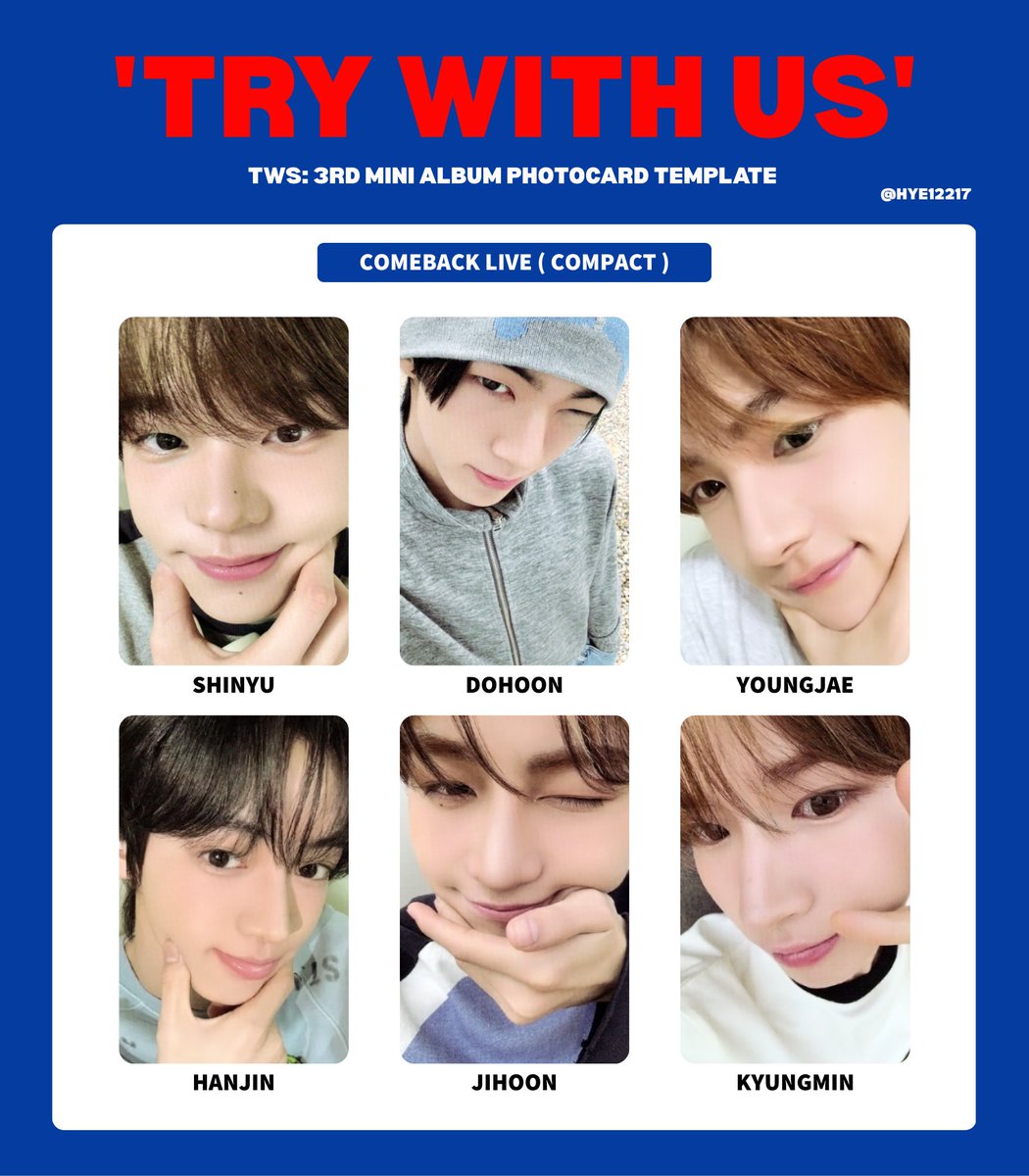 TWS 3ST MINI ALBUM 'TRY WITH US' PHOTOCARD TEMPLATE SHOWCASE