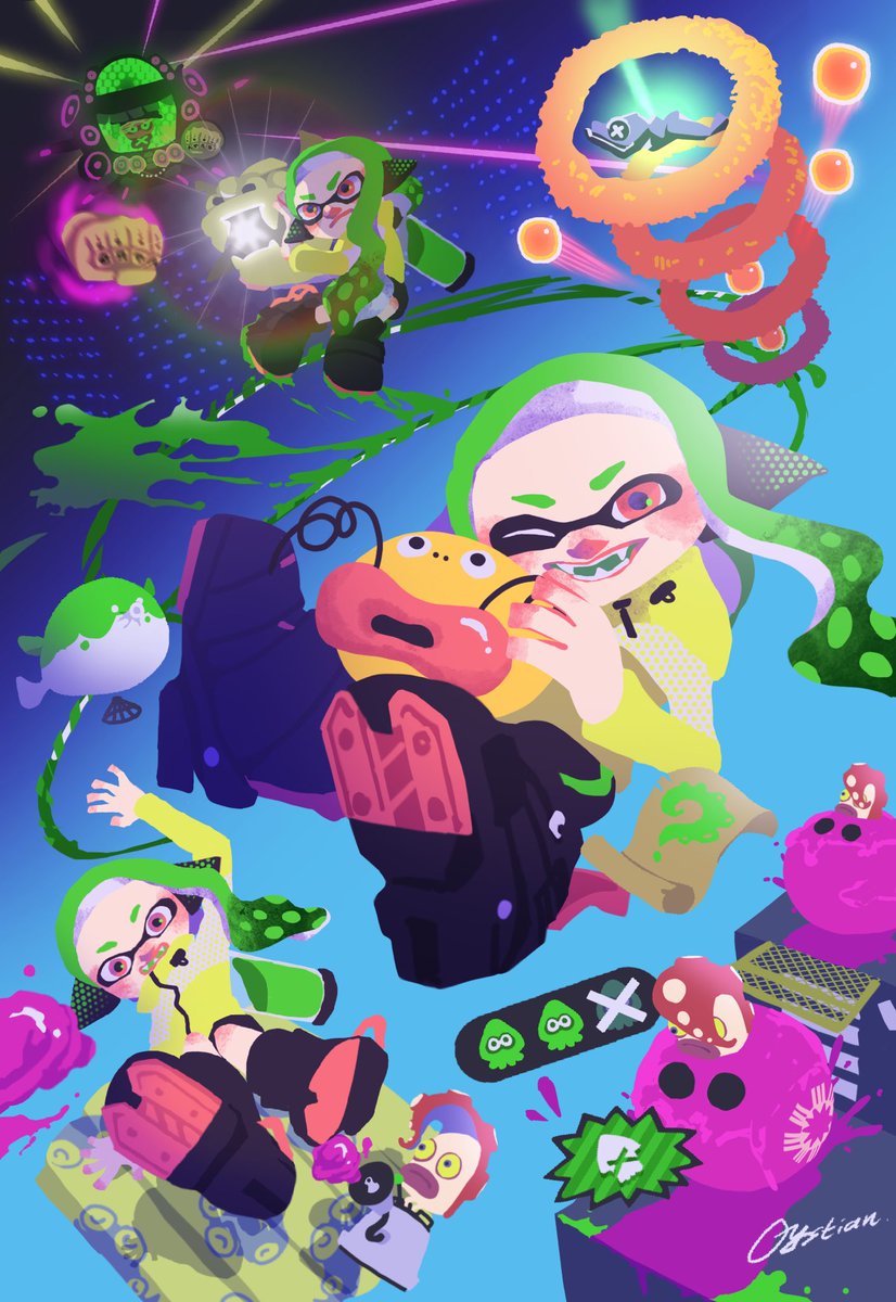 OystianMori's tweet photo. 2から始めたスプラトゥーン
最初は操作も全然上手く出来なくて、何度も失敗しながらやっとクリアしたヒーローモード
気がつけば操作も上達してた、そんな思い出

 #ファミ通イカした創作大賞 https://t.co/HVOvfnBn4m