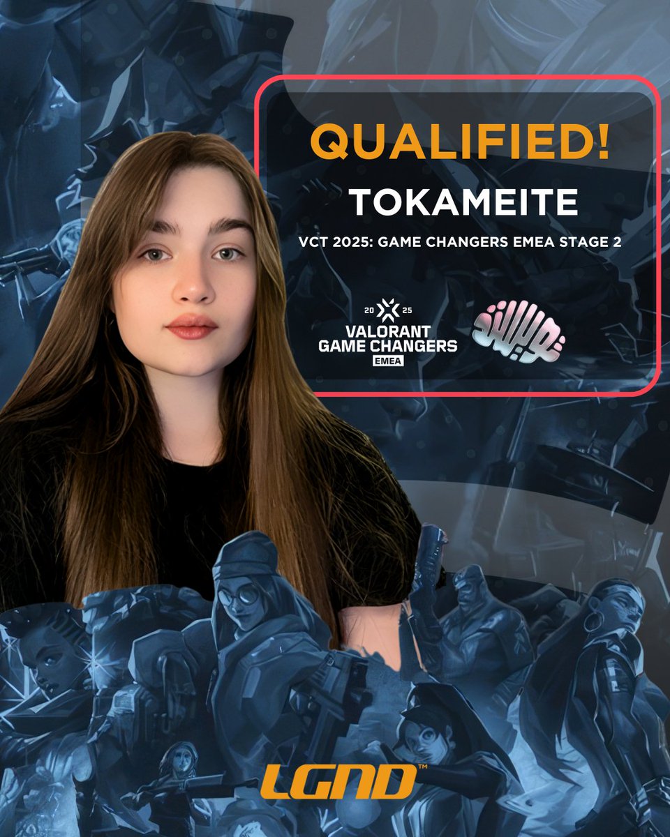 LGND Agency (@agencylgnd) on Twitter photo Congratulations to Tokameite on qualifying for #VCTGameChangersEMEA Stage 2. She returns to the competitive stage, ready to take on the region’s best and make her mark once again.
<a href="/tokameite/">Twis tokameite</a>
#lgndagency #esports #GamingCommunity #EsportsLife #ProGaming #EsportsNews Congratulations to Tokameite on qualifying for #VCTGameChangersEMEA Stage 2. She returns to the competitive stage, ready to take on the region’s best and make her mark once again.
<a href="/tokameite/">Twis tokameite</a>
#lgndagency #esports #GamingCommunity #EsportsLife #ProGaming #EsportsNews