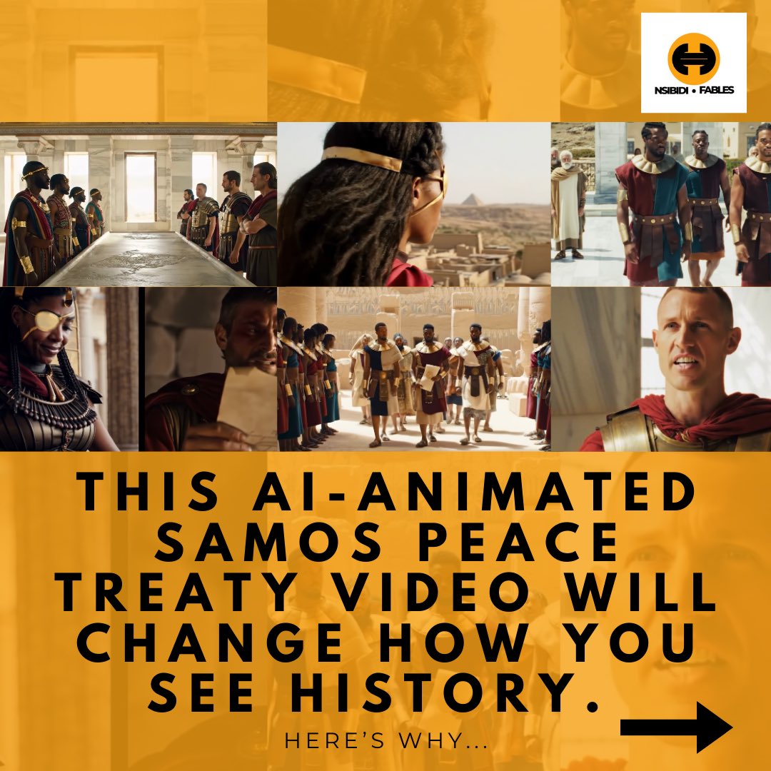 nsibidifables's tweet image. History class would have been lit if they showed us THIS.
Two weeks ago, we dropped our groundbreaking "Samos Peace Treaty" Al animation.
Swipe to see why 11k + people have watched it in 10 days.
Missed it? Click the link in our bio to watch
#AnimatedHistory #AlMagic