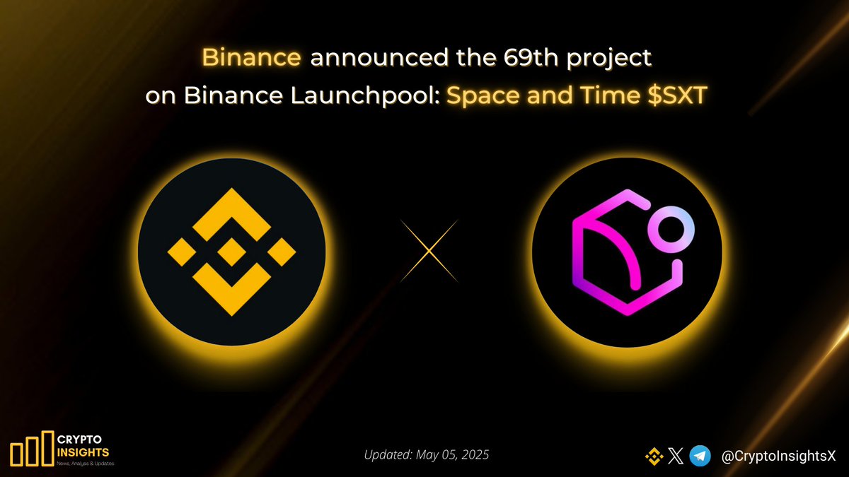 📢 @binance announced the 69th project on Binance Launchpool:  @SpaceandTimeDB $SXT 🔸You will be able to lock their $BNB, $FDUSD and  $USDC to receive $SXT airdrops over 2 days, with farming starting