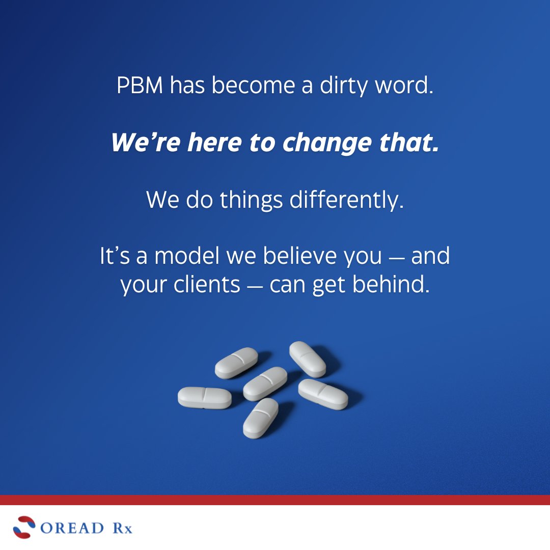 OreadRx's tweet image. #TransparentPBM #PharmacyBenefitReimagined #OreadRxDifference