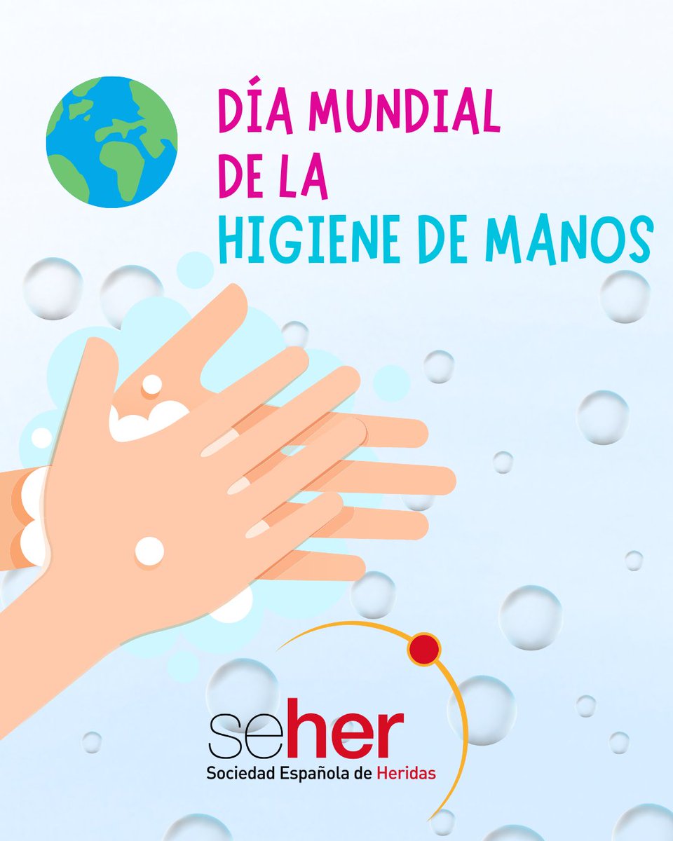 SEHERidas's tweet image. 🚀Cada 5 de mayo celebramos el #DíaMundialDeLaHigieneDeManos 👐🏼🧼, una fecha clave para recordar que una correcta higiene de manos es la medida más eficaz y sencilla para prevenir infecciones, especialmente en el cuidado de #pacientes con #heridas.

Desde @SEHERidas, queremos