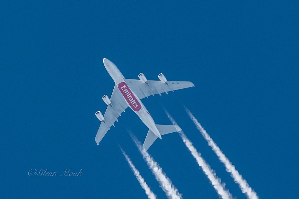 #EK202 #A6EEF <a href="/emirates/">Emirates</a> on route to #DXB #overthetop #avgeek #A380 #Airbus  over north county Dublin.