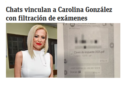🚨FRAUDE ALEVOSO EN EXAMEN DOCENTE

FUTUROS DOCENTES INMORALES Y MEDIOCRES

FILTRAN RESPUESTAS DE EXAMENES

20 INSTITUCIONES PRIVADAS
2000 DOCENTES 

UNA CONCEJAL METIDA EN EL FATO !

DESTRUYEN LA EDUCACION
DESTRUYEN EL PAIS
DESTRUYEN TODO
