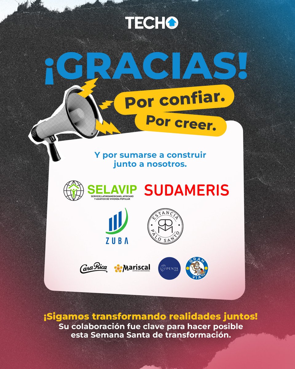 💙Hoy queremos reconocerlos por estar del lado de las familias, de los voluntarios y de todos los que soñamos con un país más justo
¡Gracias por construir con nosotros!
@selavipfoundation
@sudamerispy
@zuba.inversiones
@estanciapalosantosa
<a href="/casaricapy/">Casa Rica</a>
@shoppingmariscal
@granviapy