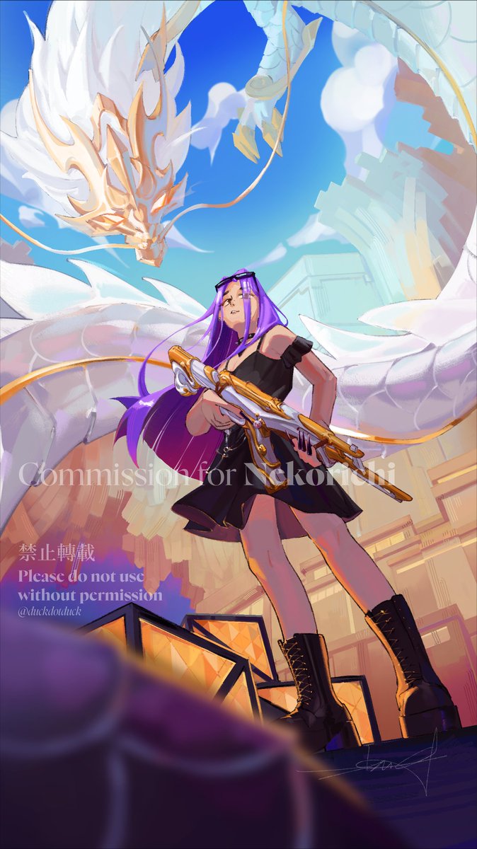 DuckdotDuck's tweet image. [ c/mm for @nekorichii ] 🧡💜

Thank you for the commission!