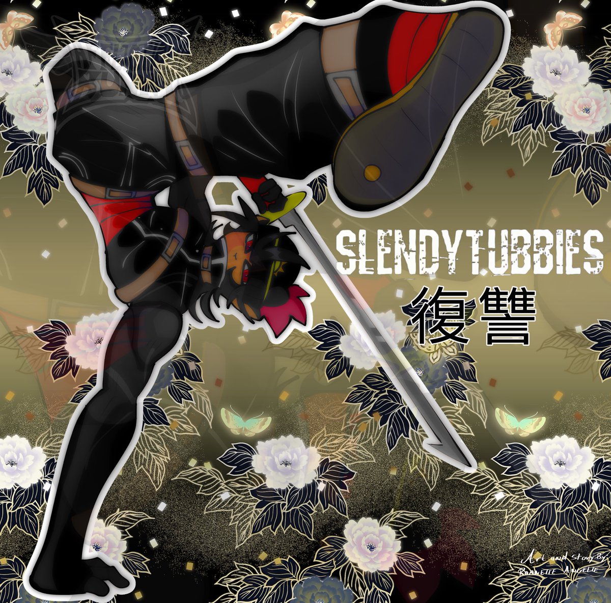 shgrsweetangel's tweet photo. OFFICIAL SLENDYTUBBIES LA VENDETTA COVER POSTER #3 🦇 ‼️
A Slendytubbies x demon slayer Au 🩸
#slendytubbies #slendytubbiesoc #au #slendytubbieslavendetta #DemonSlayer #kny #crossfandom #smallartist https://t.co/YQYxKiq3GV