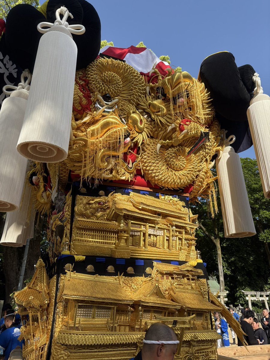 kengo_122's tweet photo. 金子新田太鼓台のお披露目式典は、用事のため行けませんでしたが、朝の一宮神社を見に行かせていただきました！！

飾り幕もすごく綺麗で、10月の本祭りも楽しみになりました😊
改めまして、金子新田太鼓台の皆さん新調おめでとうございます🎊 https://t.co/pAiytixPmM
