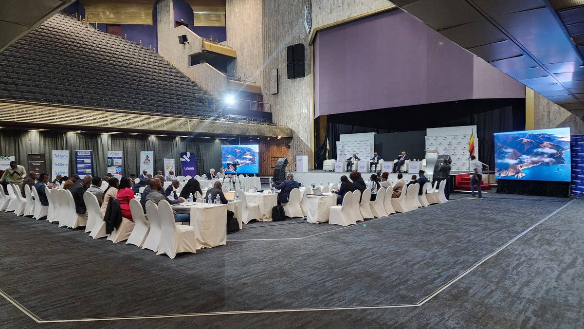 PowerTelZW's tweet photo. "Connectivity must become a human right, not a privilege..." The Zimbabwe Digital Week kicks off at HICC! Powertel Acting GM Research Development &amp; Innovations Eng. M. Ncube shares insights on building a sustainable and inclusive tech ecosystem for Zimbabwe's digital economy https://t.co/ZhFuQhyTKs