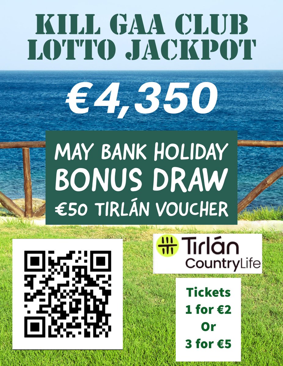 kill-gaa.ie/Ticket_01.htm
Online sales close at 6.30pm.