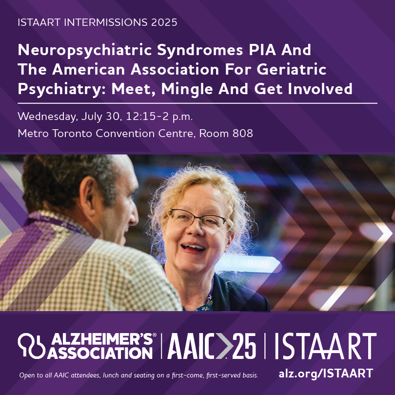 Neuropsychiatric Syndromes PIA (@neuropsychpia) on Twitter photo Join us at the second NPS PIA AAIC25 Intermissions at Metro Toronto Convention Centre Room 808 on Wednesday, July 30, 2025; 12:15 - 2:00 PM. Attend the <a href="/NeuroPsychPIA/">Neuropsychiatric Syndromes PIA</a> and @AAGP - Meet, Mingle and Get Involved Intermissions session! #AAIC25 Join us at the second NPS PIA AAIC25 Intermissions at Metro Toronto Convention Centre Room 808 on Wednesday, July 30, 2025; 12:15 - 2:00 PM. Attend the <a href="/NeuroPsychPIA/">Neuropsychiatric Syndromes PIA</a> and @AAGP - Meet, Mingle and Get Involved Intermissions session! #AAIC25