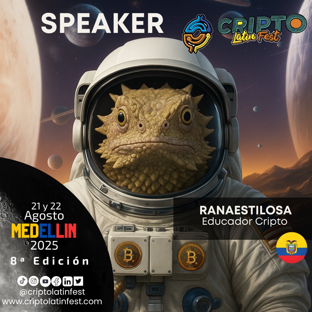 ¡Se sube a la nave del Cripto Latin Fest, Rana estilosa 🚀

Es un honor anunciar a Rana estilosa Educador Cripto , quien se une como speaker destacado en la 8va Edición del Cripto Latin Fest 2025, el evento más importante de la región sobre blockchain, cripto y economía digital.