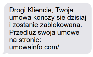 CERT_OPL's tweet photo. Uważajcie na kolejne kampanie #smishing z podszyciem pod @Orange_Polska. Choć domena umowainfo[.]com jest nie tylko zablokowana na #CyberTarcza ale również u registrara, mogą pojawić się kolejne. Sama kampania to powtórka tej z ubiegłego miesiąca. https://t.co/kUr7uXB4VB https://t.co/7hsQ9UoA3L