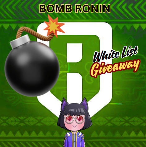 In collaboration with Bomber Ronin, we're giving away  4 Whitelist spots!
 
✅1 WL = 5 MAX MINT per wallet

-Follow <a href="/sinta_1521/">sinta.ron| KIND Moki| APH</a>, <a href="/BomberRonin/">BomberRonin</a> , &amp; <a href="/ronencoin/">Ronen Mining Network ✳️</a> 
-Like + RT
-Tag 3 friends
-Drop your Ronin address
-Join discord Channel: discord.gg/ronen