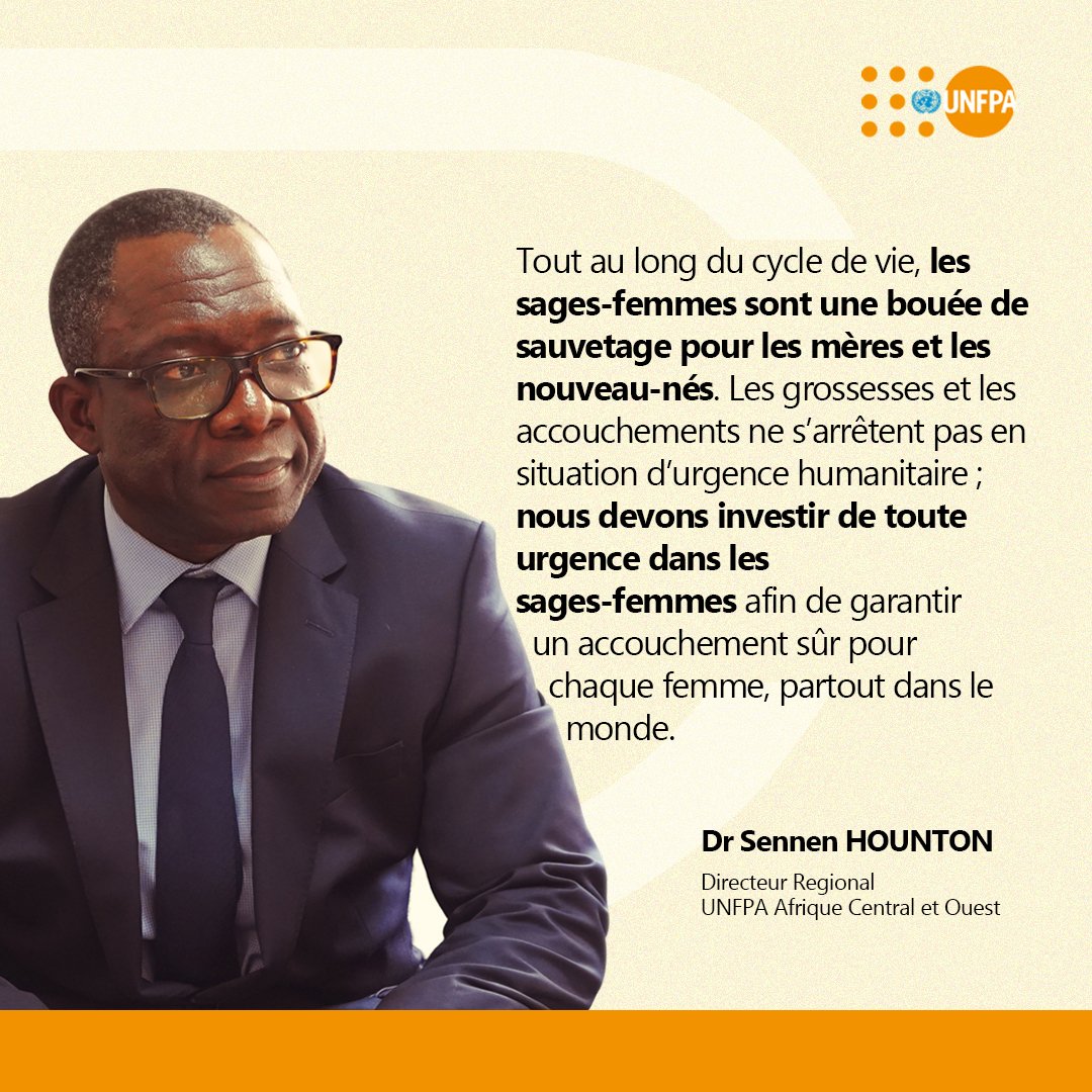 En cette Journée internationale de la sage-femme, nous mettons en lumière leur rôle indispensable dans toutes les crises.
Découvrez les mots de notre Directeur régional, Dr Sennen Hounton,  un hommage à ces héroïnes de la santé maternelle.
#JournéeInternationaleSagesFemmes