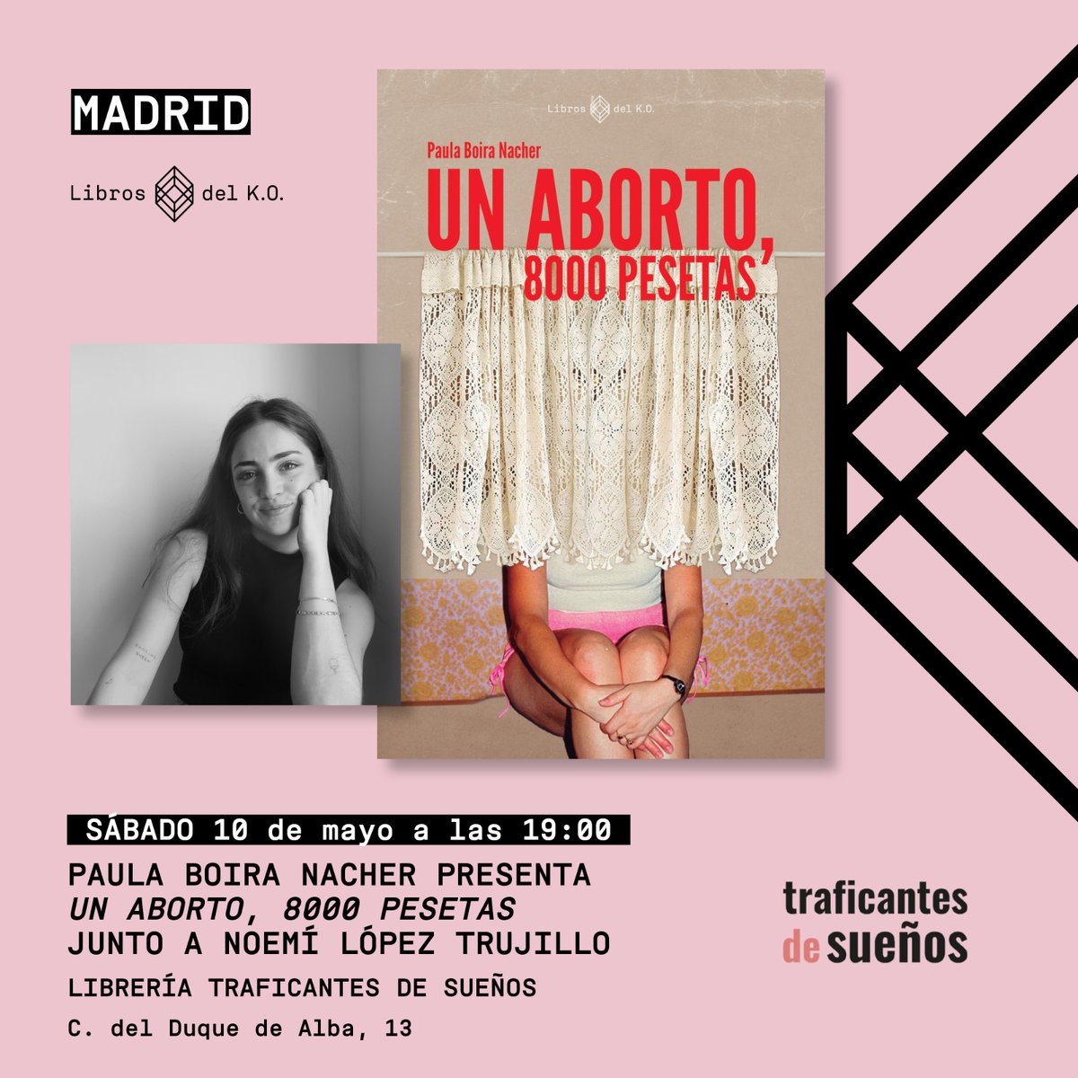 Paula Boira (@paula_boira) on Twitter photo El sábado por la tarde presentamos 'Un aborto, 8.000 pesetas' en <a href="/traficantes2010/">Traficantes de Sueños</a> 📚
Estaré charlando sobre el libro con mi querida <a href="/nlopeztrujillo/">Noemí López Trujillo</a>. ¡Os esperamos! <a href="/librosdelko/">Libros del K.O.</a> El sábado por la tarde presentamos 'Un aborto, 8.000 pesetas' en <a href="/traficantes2010/">Traficantes de Sueños</a> 📚
Estaré charlando sobre el libro con mi querida <a href="/nlopeztrujillo/">Noemí López Trujillo</a>. ¡Os esperamos! <a href="/librosdelko/">Libros del K.O.</a>
