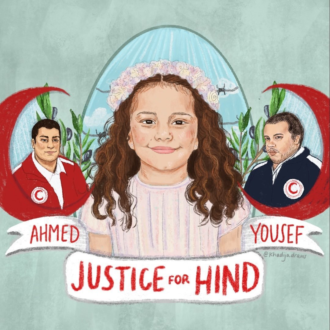 <a href="/swilkinsonbc/">Sarah Wilkinson</a> Remembering little Hind Rajab and the brave <a href="/PalestineRCS/">PRCS</a> paramedics Ahmed and Yousef who were killed while trying to rescue her.

Hind was 6 years old when she was killed by Israeli forces. She died alone, trapped in a car, surrounded by the dead bodies of her family. 💔