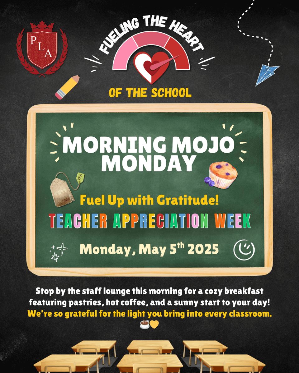 PLAVirtualK12's tweet photo. We’re kicking off Teacher Appreciation Week with cozy vibes and caffeine! 🧁☕

Our teachers fuel our scholars every day—and today, we’re fueling them with sweet treats, coffee, and lots of love. Thank you for starting each day with a smile and a full heart! https://t.co/md2tuLrCTR