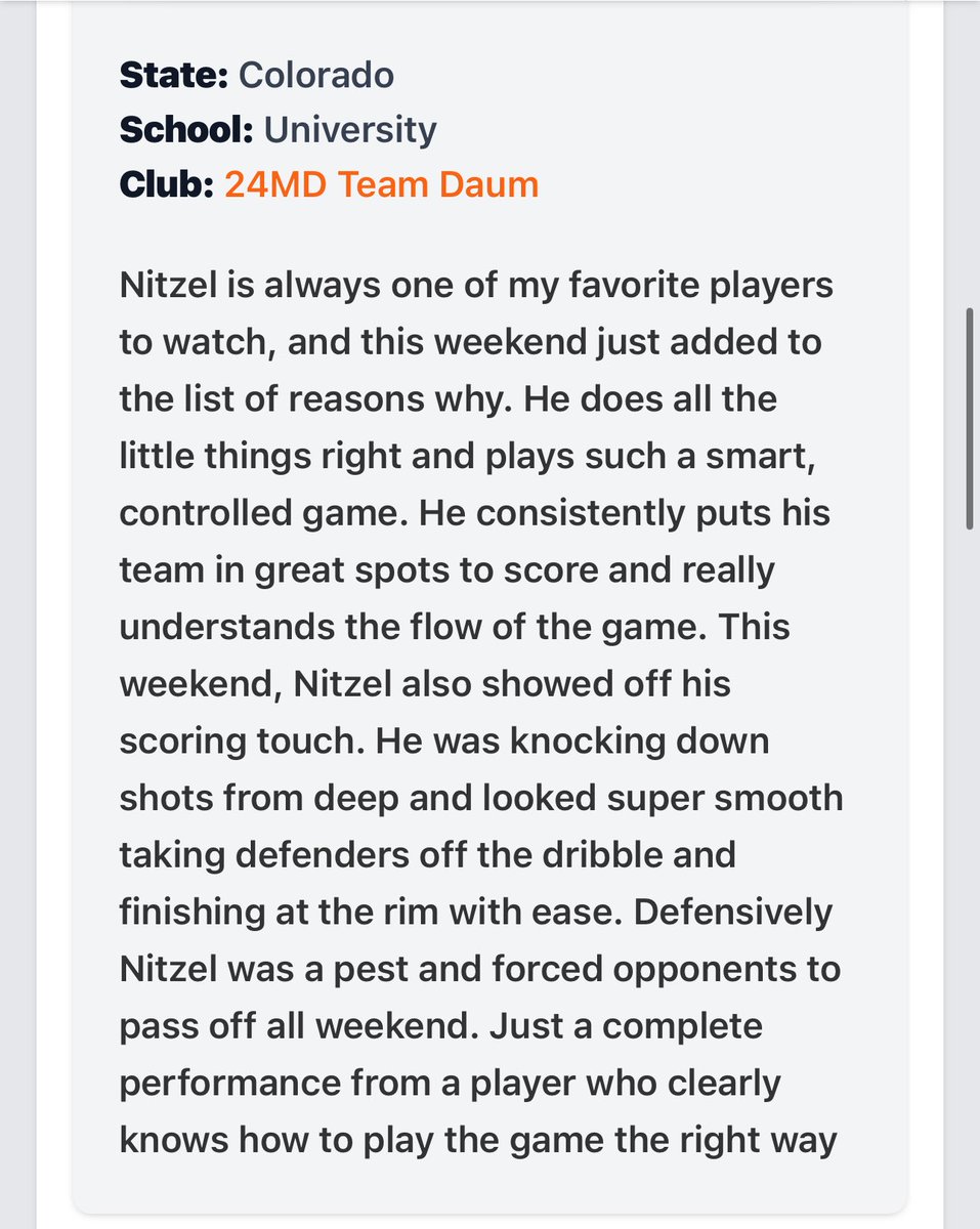 Thanks <a href="/bolopez18/">Bobby Lopez</a> for the write up this weekend!