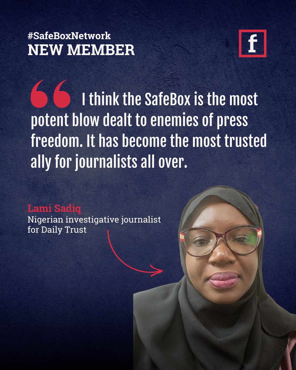 Nigerian investigative journalist Lami Sadiq joins the SafeBox Network.  A reporter for Daily Trust, Lami Sadiq investigates high-risk topics such as organ trafficking, illegal gold mining, and human rights violations. But her work also comes at a cost: her newsroom has been