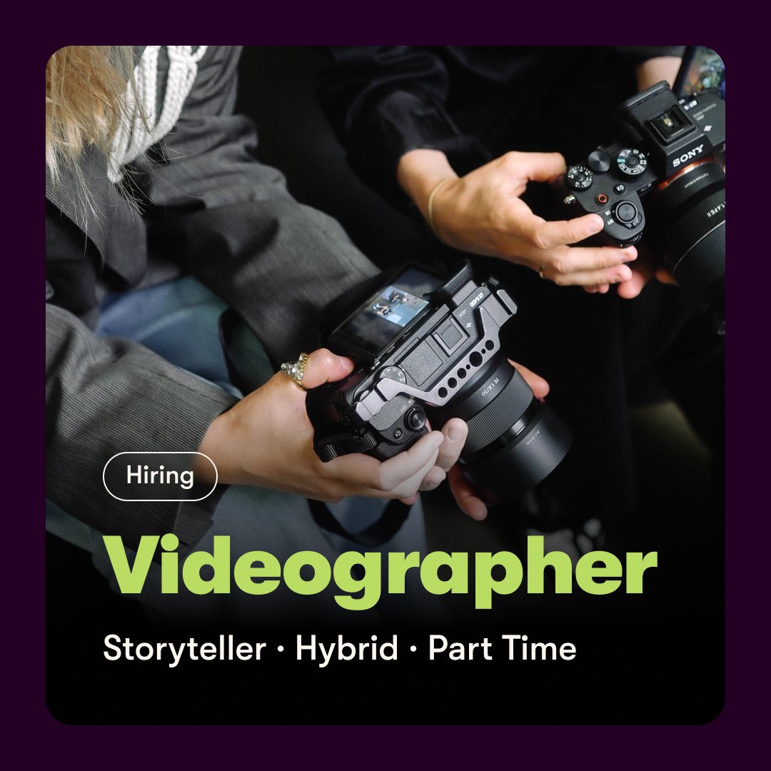 🎥 We’re Hiring a Videographer! 🎥

If you love telling stories through film, thrive in fast-paced environments, and want to work with ambitious brands doing meaningful things, we’d love to hear from you.

Check it out  👉 lnkd.in/grghjbUu
Know someone? Tag them below 👇