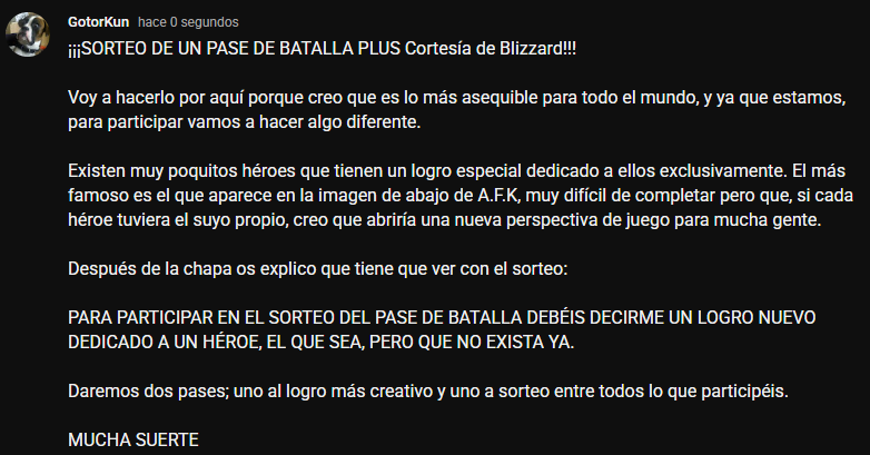 Gotor (@gotorkun) on Twitter photo Tweet importante!!
Aquí tenéis el enlace a la publicación para que podáis participar en el sorteo cortesía de <a href="/PlayHearthstone/">Hearthstone</a>
youtube.com/channel/UC2l8H… Tweet importante!!
Aquí tenéis el enlace a la publicación para que podáis participar en el sorteo cortesía de <a href="/PlayHearthstone/">Hearthstone</a>
youtube.com/channel/UC2l8H…