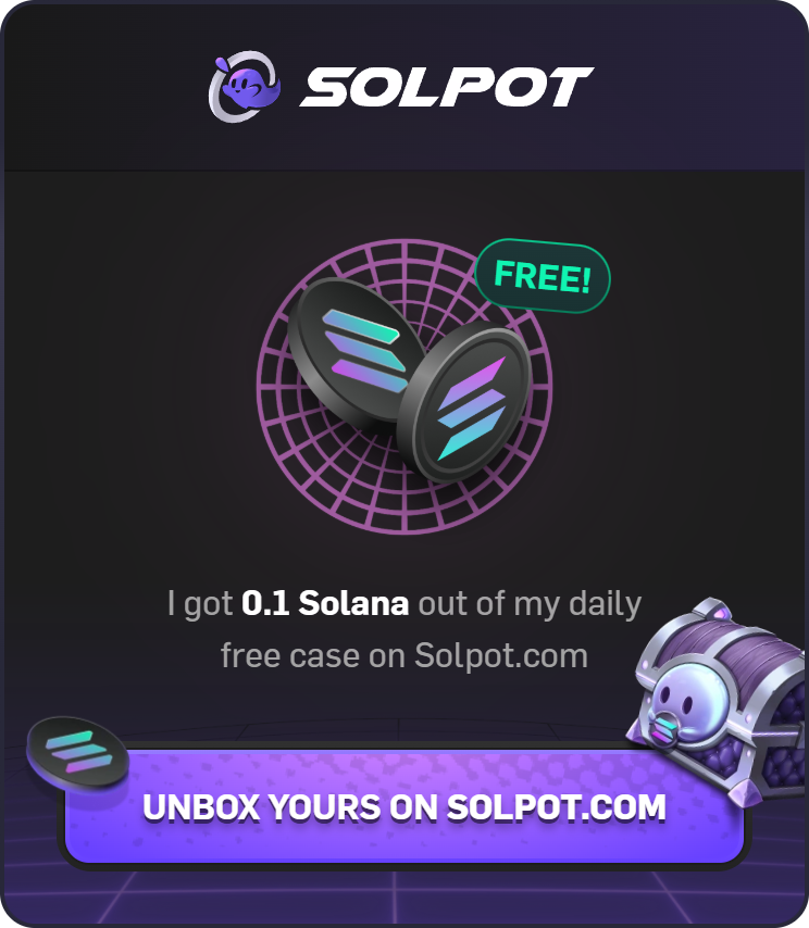 Flash giveaway for one winner.

Just got this 0.1 sol from solpot so i decided to give it to one lucky winner.

Just follow, repost and comment why you should win.