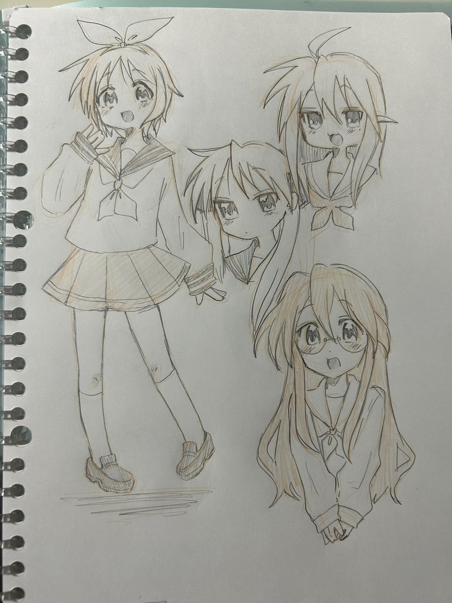 shigure__0702's tweet image. また1から見始めた👀 #らきすた #イラスト