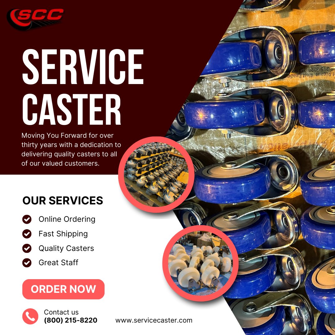 SERVICECASTER's tweet image. Roll with the best! Service Caster delivers strength, stability, and smooth performance. #ServiceCaster #MoveWithEase