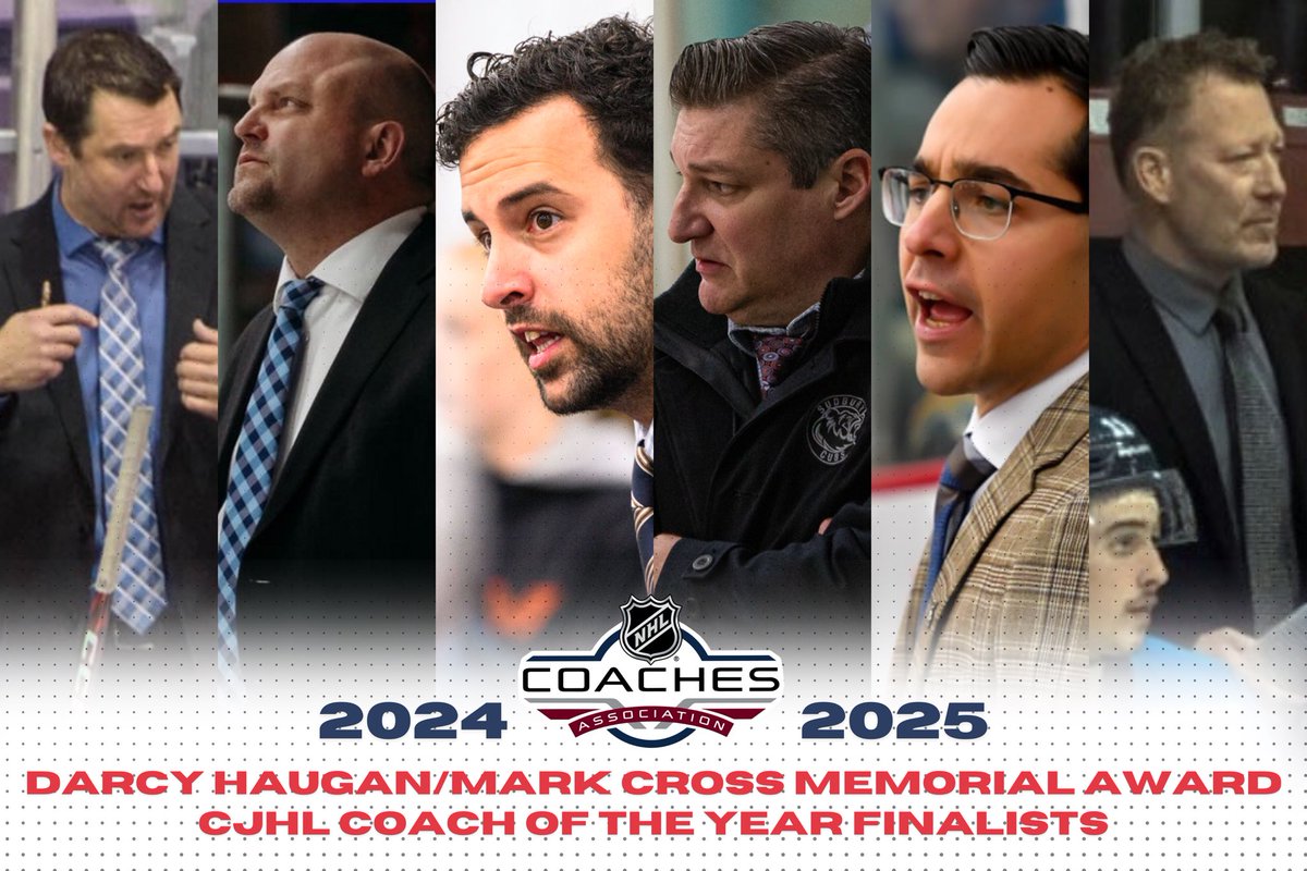 CJHL (@cjhlhockey) on Twitter photo #CJHLNews | Congratulations to Chris Schmidt, Trevor Blevins, Matt Melo, Darryl Moxam, Justin Pereira, and Simon Olivier, who have been nominated for the Darcy Haugan/Mark Cross Memorial Award as CJHL Coach of the Year 🏆 <a href="/NHLCoachesAssoc/">NHL Coaches’ Association</a>
📖 Read | cjhlhockey.com/en/darcy-hauga… #CJHLNews | Congratulations to Chris Schmidt, Trevor Blevins, Matt Melo, Darryl Moxam, Justin Pereira, and Simon Olivier, who have been nominated for the Darcy Haugan/Mark Cross Memorial Award as CJHL Coach of the Year 🏆 <a href="/NHLCoachesAssoc/">NHL Coaches’ Association</a>
📖 Read | cjhlhockey.com/en/darcy-hauga…
