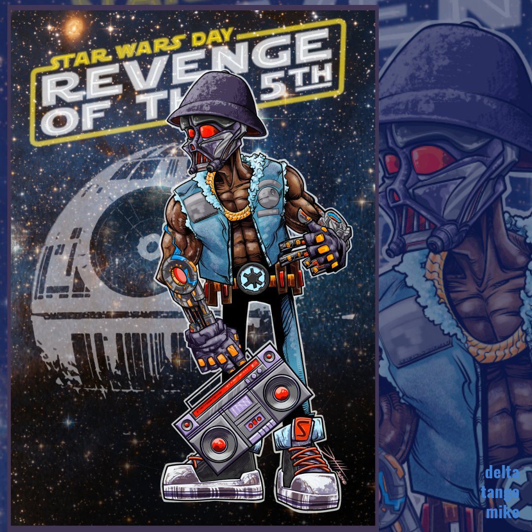 deltatangomike's tweet photo. REVENGE OF THE FIFTH! 

Drawing w @Adobe Fresco on @Surface Pro 11 
#StarWarsDay #Revengeofthe5th #DarthVader #DJVader #HipHop #Speakers https://t.co/JfJgQZjfdQ