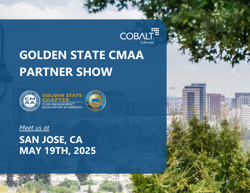 CobaltSoftware_'s tweet image. Cobalt is heading to San Jose for the CMAA Golden State Chapter Conference! 🌉✨ Join us on May 19 as we connect with club leaders and explore the future of club management. See you there! #CMAAGoldenState #ClubManagement #CobaltSoftware #NextGeneration