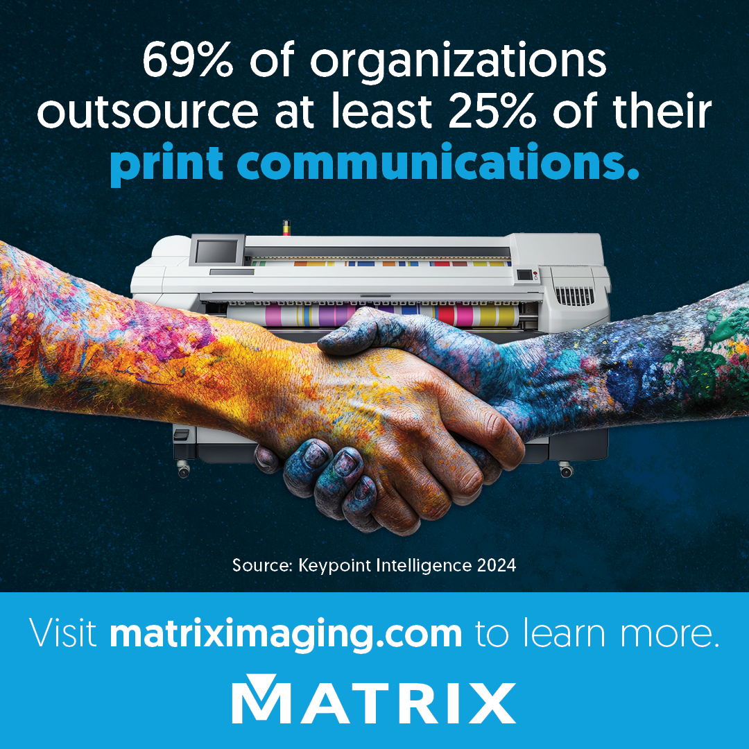 Matrix_1maging's tweet image. It&apos;s #MatrixMonday! 
Smart organizations print smarter.
69% outsource at least a quarter of their print.
We make it simple.
📧 info@matriximaging.com | 🌐 hubs.ly/Q03kFxLs0
#MatrixInsights #PrintManagement #EfficiencyMatters #MatrixImagingSolutions