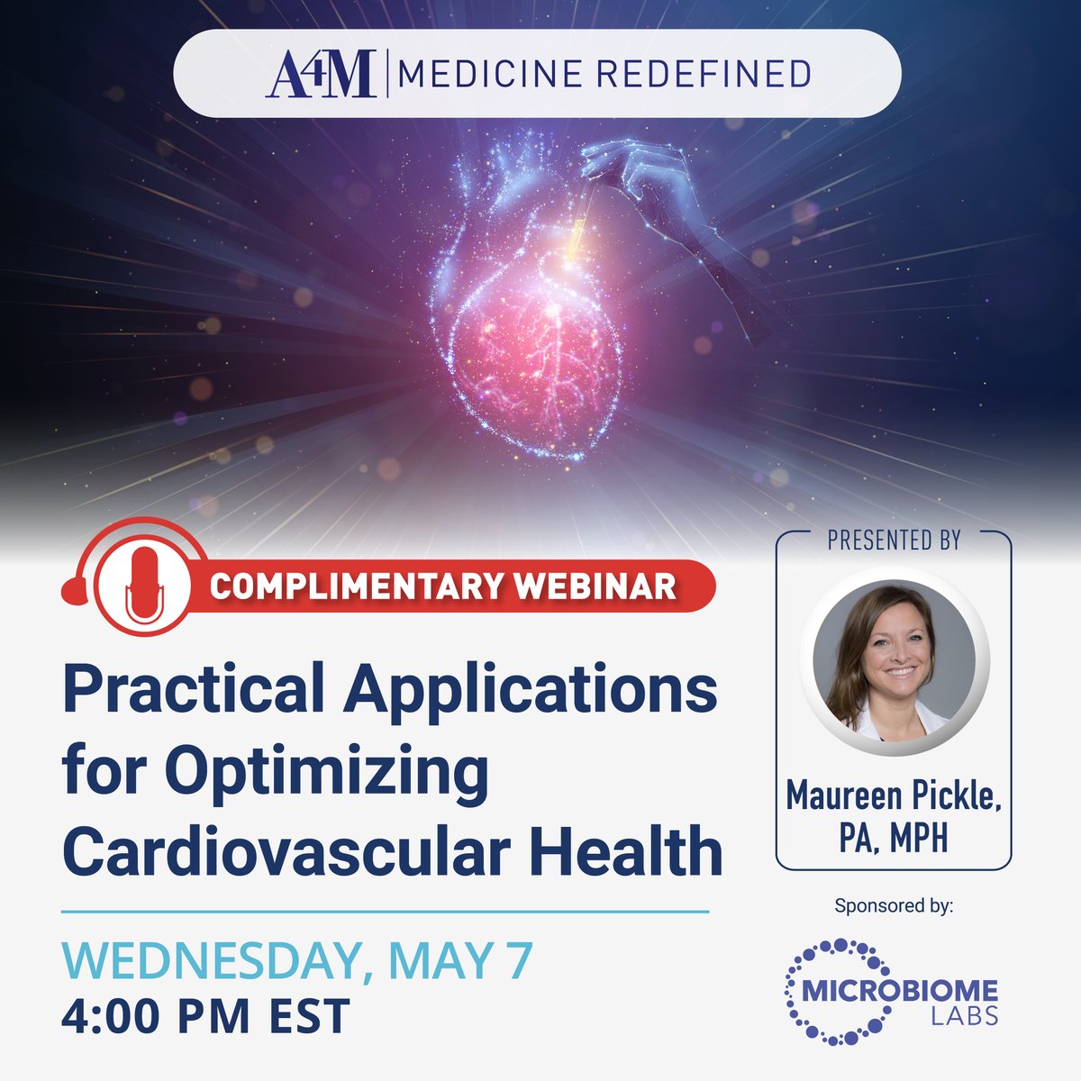 Research indicates that a disrupted gut microbial environment may influence cardiovascular equilibrium. Discover practical applications for optimizing cardiovascular health in this webinar.

🔗 go.a4m.com/3GC7N56

Webinar sponsored by Microbiome Labs
